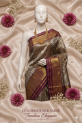 Antique Plum kanchi pure Pattu saree