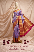Lavender Frost kanchi Pattu saree
