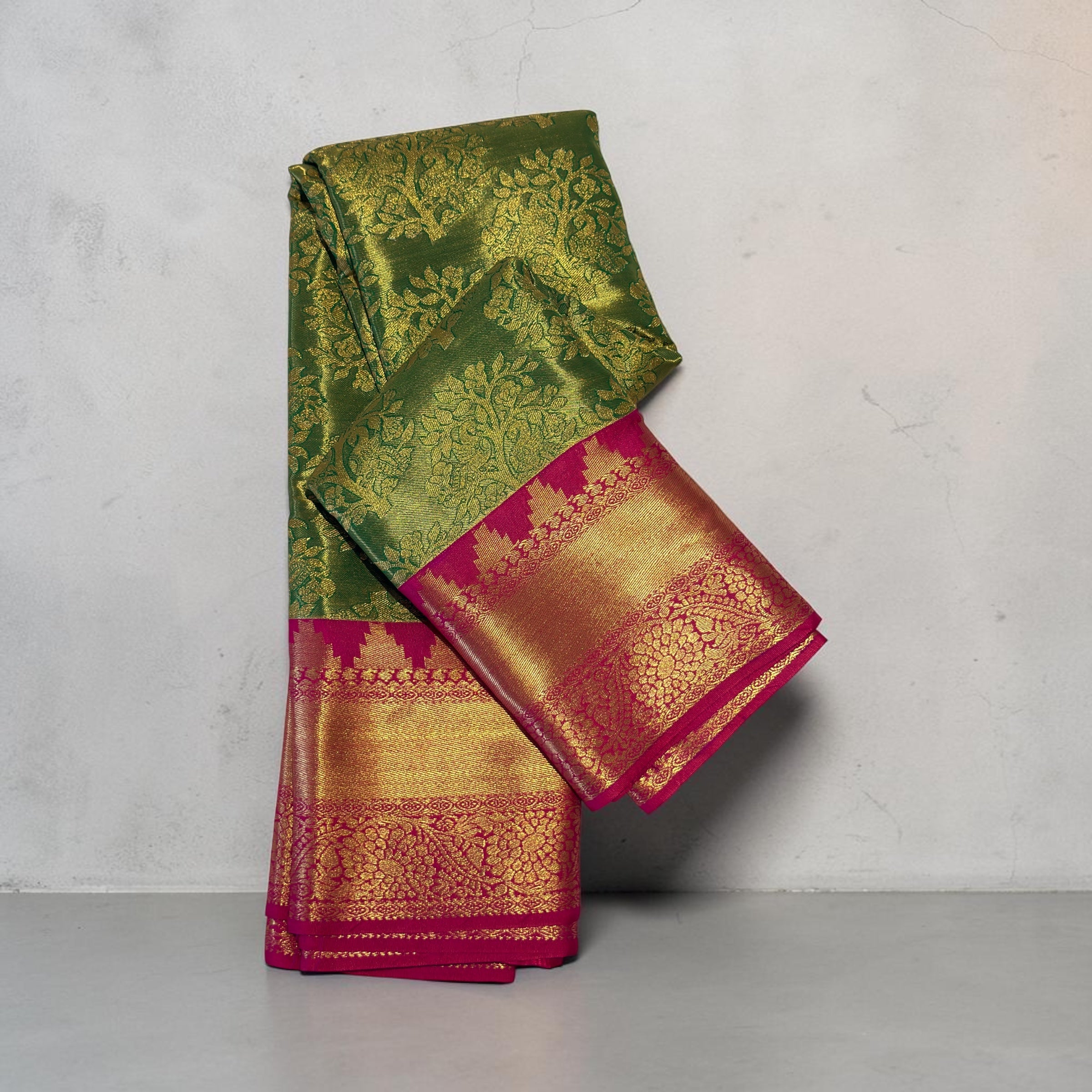 Moss Rose Pattu silk saree