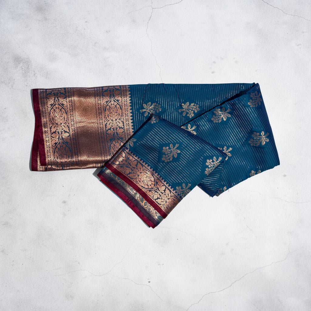 Royal Indigo kanchi Pattu saree