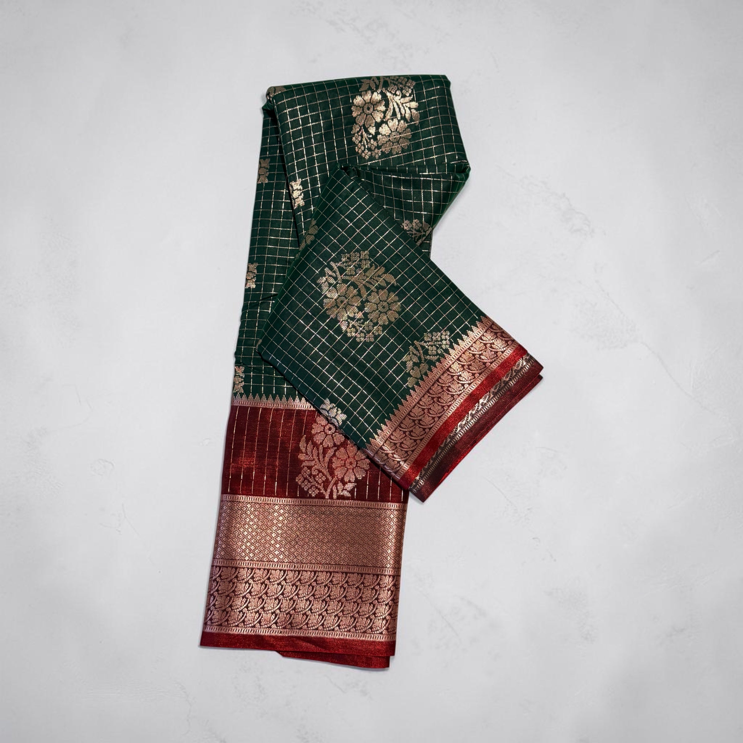 Emerald Earth kanchi Pattu saree