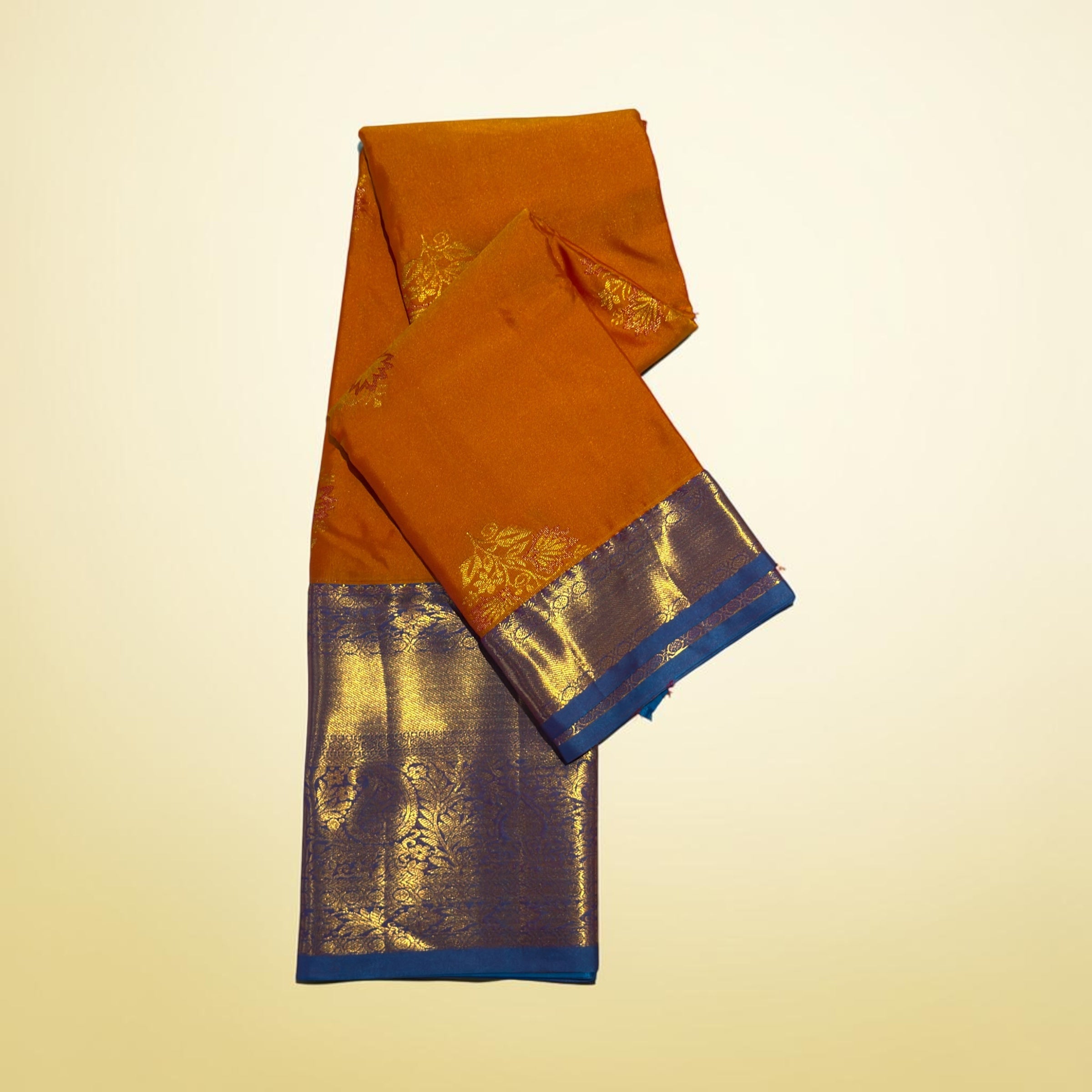 Golden Azure kanchi Pattu saree