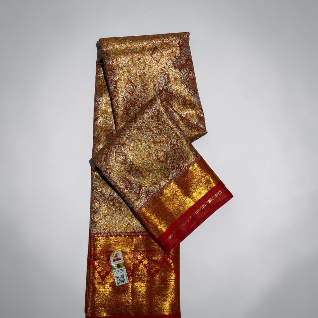 Copper Scarlet kanchi Pure Pattu